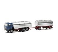 herpa Basic truck model MAN F8 milk tank trailer, on a scale of 1:87, plastic miniature, made in Germany, model building, entry-level model