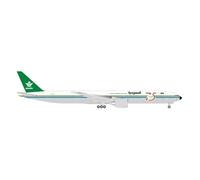 herpa Boeing 777-300ER Saudia - 75 Years Retrojet Scale 1:500 - Model Building Airplane, Aircraft Model for Collectors, Miniature Decoration, Aviator without Metal Base