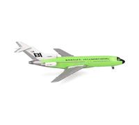 herpa Braniff International Boeing 727-100 Model Plane - Solid Lime Green, Miniature in Scale 1:500, Collectable, Model without Base, Metal, Lime Green