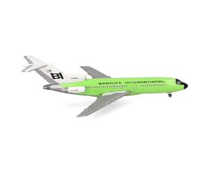 herpa Braniff International Boeing 727-100 Model Plane - Solid Lime Green, Miniature in Scale 1:500, Collectable, Model without Base, Metal, Lime Green