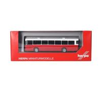 Herpa Bus model MAN Büssing SÜ 210, red/white, miniature scale 1:87, collectible, Made in Germany, plastic