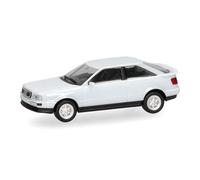 Herpa car model Audi 90 Coupé, on a scale of 1:87, plastic miniature, made in Germany, model building, collectors edition, gulfblue