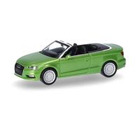 Herpa car model Audi A3 Cabriolet, java green, on a scale of 1:87, plastic miniature, made in Germany, model building, collectors edition