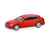 Herpa car model Audi A6 Avant, rot, on a scale of 1:87, plastic miniature, made in Germany, model building, collectors edition