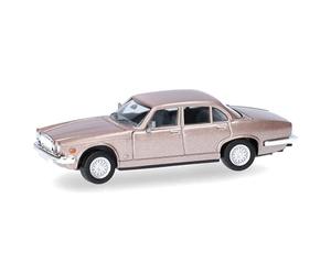 Herpa car model Jaguar XJ Series III, on a scale of 1:87, plastic miniature, made in Germany, model building, collectors edition, Topaz