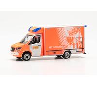 herpa car model Mercedes-Benz Sprinter '18 Fahrtec RTW Fire Brigade Essen, on a scale of 1 : 87, plastic miniature, made in Germany, model building, collectors edition