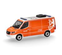 Herpa car model Mercedes-Benz Sprinter 18 half bus flat-roof "Firebrigade Düsseldorf", on a scale of 1:87, plastic miniature, made in Germany, model building, collectors edition