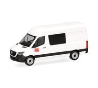 Herpa car model Mercedes-Benz Sprinter 18 halfbus high-roof "DB", on a scale of 1:87, plastic miniature, made in Germany, model building, collectors edition