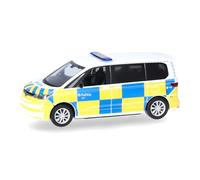 Herpa car model VW Multivan (2022) "Politie/Police" (Belgium), on a scale of 1:87, plastic miniature, made in Germany, model building, collectors edition