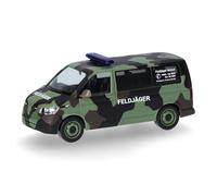 Herpa car model VW T6.1 bus,camouflage "Feldjäger", on a scale of 1:87, plastic miniature, made in Germany, model building, collectors edition