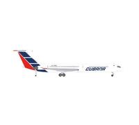 Herpa Model Airplane Cubana de Aviación Ilyushin IL-62M, miniature scale 1:200, collectible, airplane model without stand, metal