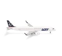 Herpa Embraer E195 model aircraft, LOT Polish Airlines