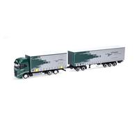 Herpa Truck Model Iveco S-Way Curtain Trailer (Long) 1:87 Spedition Black Collectors Edition