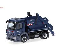 Herpa truck model Mercedes-Benz Actros S skip loader AK12 "ALBA", on a scale of 1:87, plastic miniature, made in Germany, model building, collectors edition