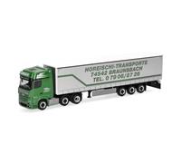 Herpa Mercedes-Benz Actros articulated truck model in 1:87 scale | True-to-the-original miniature truck model made of plastic for collectors aged 14 and over, Made in Germany