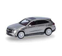 Herpa Mercedes-Benz EQC AMG model car in 1:87 scale | True-to-the-original miniature vehicle for collectors, plastic model in Mojave Silver, Made in Germany, aged 14 and over