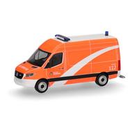 Herpa Mercedes-Benz Sprinter Berlin Fire Brigade model car in 1:87 scale | True-to-the-original miniature vehicle for collectors, plastic model in bright red, Made in Germany, aged 14 and over