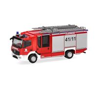 Herpa Military Truck Mercedes-Benz Atego 13 fire engine truck, scale 1:87 | Plastic truck miniature for collectors and truck enthusiasts 14+, Made in Germany