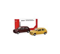 Herpa Model Kit MiniKits Renault Clio 16V, Jaune/Rouge Etrusque, miniature scale 1:87, collectible, model kit, plastic