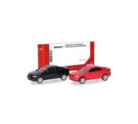 Herpa Model Kit MiniKit Opel Coupé (2000), black and magma red, 2 pieces, miniature scale 1:87, collectible, model kit, plastic