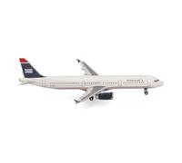 Herpa model aircraft American Airlines Airbus A321 - US Airways Heritage livery - N578UW, 1:500 scale miniature, collector’s item, aircraft model without stand, metal