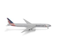 Herpa Model Aircraft American Airlines Boeing 777-300ER - N736AT, miniature at a scale of 1:500, collectible, model without stand, metal