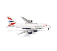 Herpa model aircraft British Airways Airbus A380 - G-XLEF, 1:500 scale miniature, collector’s item, aircraft model without stand, metal