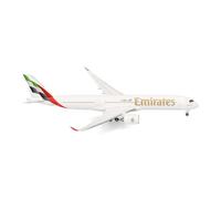 Herpa model aircraft Emirates Airbus A350-900 - A6-EXA, 1:500 scale miniature, collector’s item, aircraft model without stand, metal