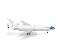 Herpa Model Aircraft USAF McDonnell Douglas KC-10 Extender - 2nd BW, Barksdale AB (original delivery colors) - 79-0433, miniature at 1:500 scale, collector's item, aircraft model without stand, metal