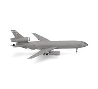 Herpa model aircraft USAF McDonnell Douglas KC-10 Extender - 60th AMW, Travis Air Base (Farewell Edition), 1:500 scale miniature, collector’s item, aircraft model without stand, metal