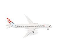 Herpa Model Airplane Croatia Airlines Airbus A220-300, miniature scale 1:200, collectible, airplane model without stand, metal