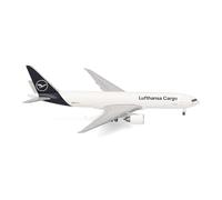 Herpa Model Airplane Lufthansa Cargo Boeing 777F, miniature scale 1:500, collectible, airplane model without stand, metal