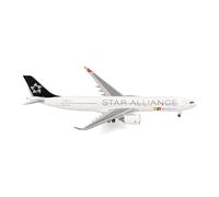 Herpa Model Airplane TAP Air Portugal Airbus A330-900neo "Star Alliance" - CS-TUK "D. Francisco de Almeida", miniature scale 1:500, collectible, airplane model without stand, metal