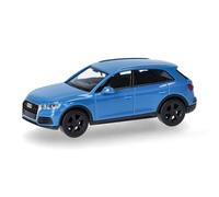 Herpa Model Car Audi Q5, turbo blue, miniature scale 1:87, collectible, Made in Germany, plastic model