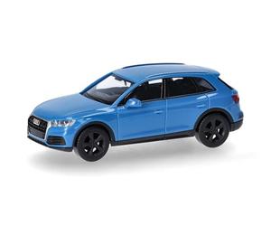 Herpa Model Car Audi Q5, turbo blue, miniature scale 1:87, collectible, Made in Germany, plastic model