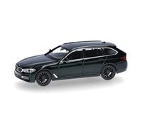 Herpa model car BMW 5 Series Touring (G31), Oxford green II, 1:87 scale miniature, collector’s item, Made in Germany, plastic model