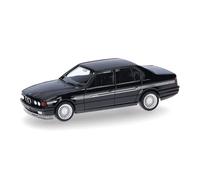 Herpa model car BMW Alpina B11 3.5, black, silver decor, miniature at 1:87 scale, collector's item, Made in Germany, plastic model