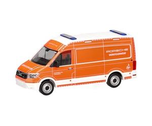 Herpa Model Car MAN TGE high roof van "Company Fire Department Porsche Stuttgart", miniature scale 1:87, collectible, Made in Germany, plastic