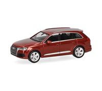 Herpa model car Mercedes Audi Q7, matador red, 1:87 scale miniature, collector’s item, Made in Germany, plastic model