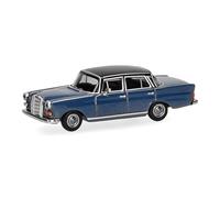 herpa model car Mercedes-Benz 200 Heckflosse, blue/black, 1:87 scale miniature, collector’s item, Made in Germany, plastic model