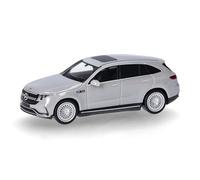Herpa Model Car Mercedes-Benz EQC AMG, signal grey, miniature scale 1:87, collectible, Made in Germany, plastic model