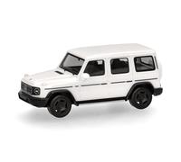 Herpa model car Mercedes-Benz G 580 with EQ technology (N465), white, miniature in scale 1:87, collector's item, Made in Germany, plastic model