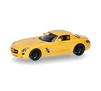 Herpa Model Car Mercedes-Benz SLS AMG, Solar Beam, miniature scale 1:87, collectible, Made in Germany, plastic model