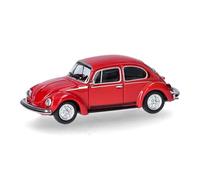 Herpa Model Car VW Beetle 1303 "CITY", Ibiza red, miniature at a scale of 1:87, collectible, Made in Germany, plastic model
