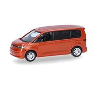 Herpa model car VW Multivan, Energetic Orange Metallic, miniature in scale 1:87, collector's item, Made in Germany, plastic model