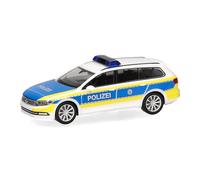 Herpa Model Car VW Passat Variant "Polizei Bremen", miniature scale 1:87, collectible, Made in Germany, plastic model