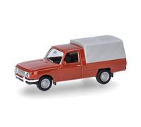 Herpa Model Car Wartburg 353 Trans '66 with tarpaulin, brown, miniature at 1:87 scale, collector's item, made in Germany, plastic model
