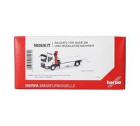 Herpa Model Kit MAN TGM Flatbed Tow Truck with Crane (1 piece), Miniature in 1:87 Scale, Collector's Item, Kit for Model Building, Plastic