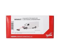 Herpa Model Kit MiniKit MAN TGE/VW Crafter parcel delivery vehicle, white, miniature at 1:87 scale, collector's item, model kit, plastic