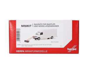 Herpa Model Kit MiniKit MAN TGE/VW Crafter parcel delivery vehicle, white, miniature at 1:87 scale, collector's item, model kit, plastic